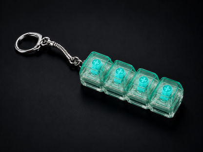 LED Mechanical Switch Keychain — Satisfying Click Fidget with Light-Up Keys