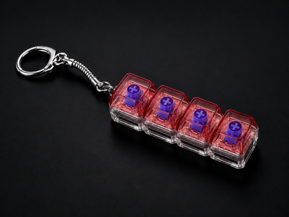 LED Mechanical Switch Keychain — Satisfying Click Fidget with Light-Up Keys