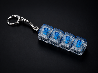 LED Mechanical Switch Keychain — Satisfying Click Fidget with Light-Up Keys