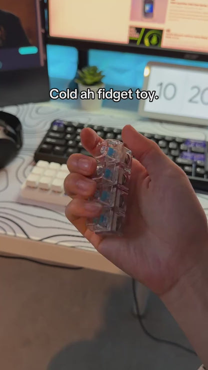 LED Mechanical Switch Keychain — Satisfying Click Fidget with Light-Up Keys
