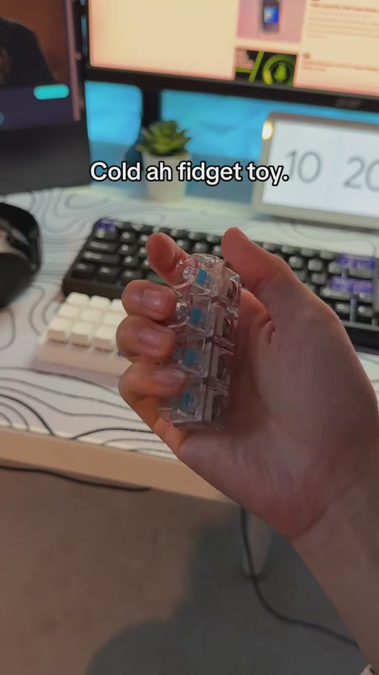 LED Mechanical Switch Keychain — Satisfying Click Fidget with Light-Up Keys
