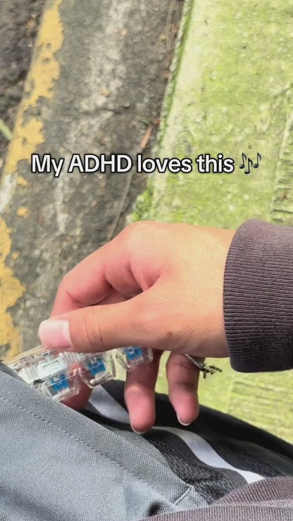 LED Mechanical Switch Keychain — Satisfying Click Fidget with Light-Up Keys